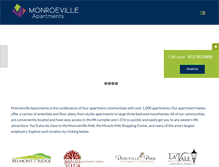 Tablet Screenshot of monroevilleapartments.com